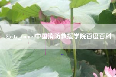 柳林中国消防救援学院百度百科