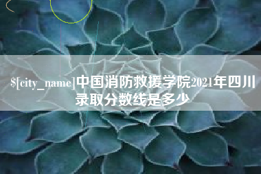 柳林中国消防救援学院2021年四川录取分数线是多少