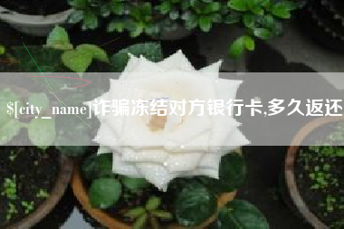 柳林诈骗冻结对方银行卡,多久返还