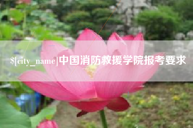 柳林中国消防救援学院报考要求