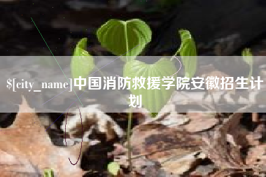 柳林中国消防救援学院安徽招生计划