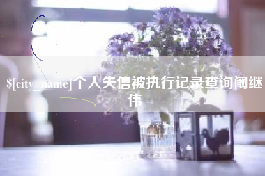 柳林个人失信被执行记录查询阚继伟
