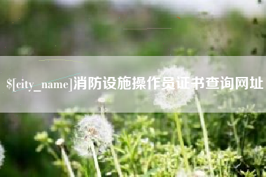 柳林消防设施操作员证书查询网址