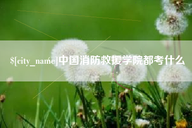 柳林中国消防救援学院都考什么