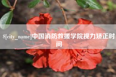 柳林中国消防救援学院视力矫正时间