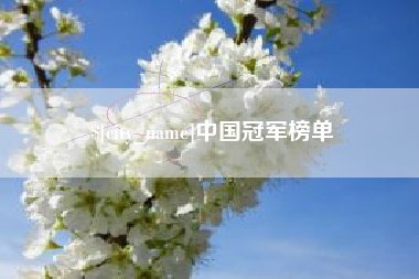 柳林中国冠军榜单 柳林中国冠军榜单