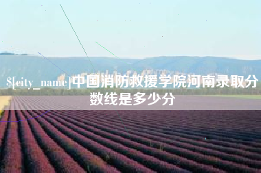 柳林中国消防救援学院河南录取分数线是多少分