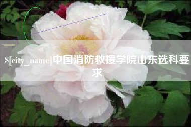 柳林中国消防救援学院山东选科要求