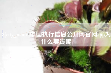 柳林中国执行信息公开网官网app为什么要钱呢